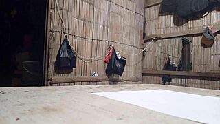 Muscular university friend visits country house for intense dirty sex in real homemade tape.