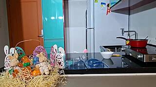 Bunny mom takes lots of carrot in easter recipe!