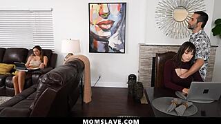 Unemployed Daddy Licks Cunilingus Hot Milf Wife and Cute Stepdaughter Big Ass