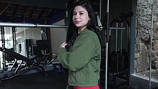 Two hot guys at the gym licked my Latina ass and muff before fucking with monster cocks.