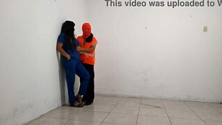 Dirty Hospital Nurse Flirts and Sucks Cleaning Worker’s Cock