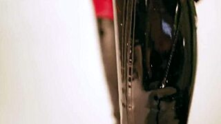 Redhead Milf Latex Pony Submits to Intense Domination for Huge Carrot