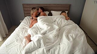 silent passion in cheating stepmom's bedroom blowjob