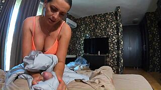 Caught friend's wife masturbating, demands hard fuck due to impotent husband