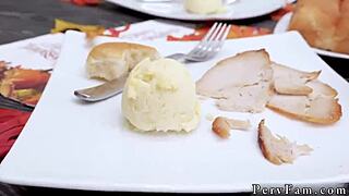 First Time Raw Fuck with Pal's Busty Step Daughter.