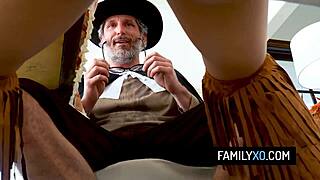 Hot Stepfamily Foursome For Thanksgiving!