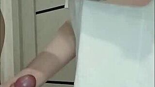 Stepmom's friend jerks off at house party