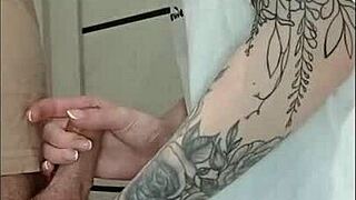 Stepmom's friend jerks off at house party