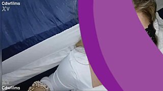 Petite tatted 18+ girl gets face covered in cum after quick blowjob. Young white beauty loves it!