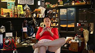 roommate notices sexy legs and high heels in home