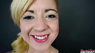 blonde cutie keyton sucks cock and gets pussy pounded