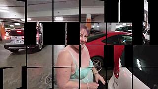 गंदी कीवी स्लट मॉल और सड़क पर बॉडी फ्लैशिंग