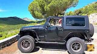 Marta the french bimbo in heat takes huge cock, her big natural tits bouncing.