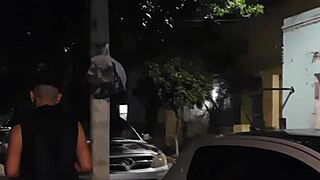 Returning from vacation, friend invites us to watch him fuck his whore