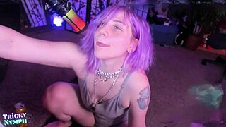 sexy fingering and pole dancing session