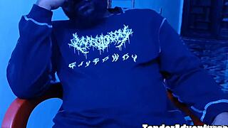 Amateur housewife gives sloppy oily handjob to big cock