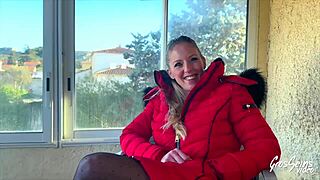 Aurbeaureal, the stunning blonde milf, craves two massive cocks in group play