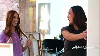 Milf Chloe Amour Muff Dives Neighbor's Wet Pussy.