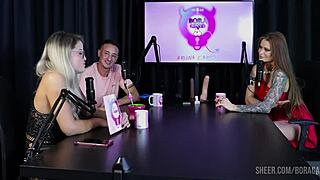 tati weg on bora cast with bruna carlos, see through red?