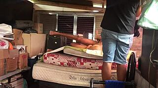 behind the cameras, the cuckold films his wife getting assfucked by big cock.