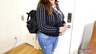 Cute Brunette Celeste Finger Fucks Her Twat And Gets Pussy Fucked Hard