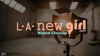 Sophisticated stunner says, 'Watch me show my sexy body on the sofa.' Petite milf in pov casting.