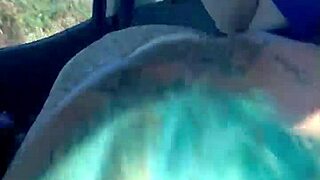 Cheating blonde whore sucks cock & takes facial out in public during the middle of the day