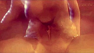 hannah harper takes loads in lingerie and stockings on heels