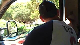 April Blossom Takes Boyfriend's Huge Cock in Shaved Pussy