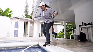 Boss Pulls Me From Pool And Demands Intense Fucking Session