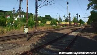 Old Slag Exciting Sex Experience On Train Tracks
