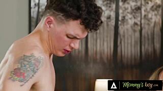 mommy's boy caught peeking under stepmom richelle ryan's dress