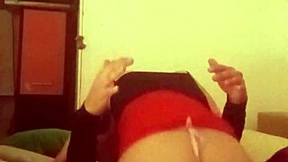 My stepmother arrives drunk from party in short red dress