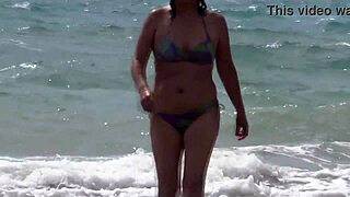 Beach Fun Pleasing Friend and Letting Stepson Cum Inside Pussy