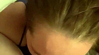 Sexy MILF performs intense deepthroat blowjob in POV