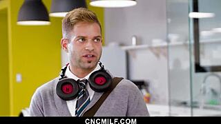 in the freeuse office, i can fuck the milfs anytime i want, it's so hot