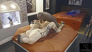 Jay playhard enjoys threeway with eva may and livie blainn, licking balls and wet pussy.