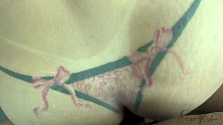 I cum on two cocks in bent over double penetration