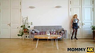 Russian Blonde Mommy Sucks Huge Dick In Mommy4K Scene