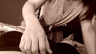 latina milf hardfucked on sunday for fan pt 1. brunette girlfriend gives handjob and blowjob to big ass.