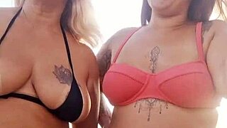 Talking Dirty on Beach with Slutty Friend Before Deflowering Virgin Guy