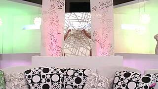 I saw the freckled ginger girl and blonde big tits milf in a ffm threesome fucck