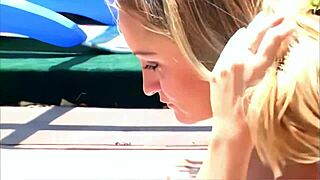 i fuck blonde girl's beauty ass outdoors with cumshot