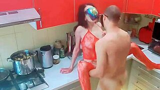 Skinny couple filming hot passion porno with riding cowgirl natural tits pov