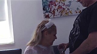 In hardcore video, Milf Vicky gets creampied By Rin's customer