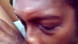 Feeling the close up pussy licking intensely