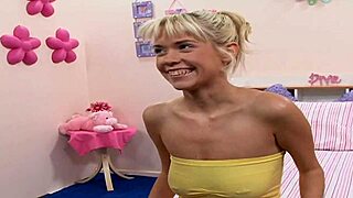 blonde teen takes huge cock deep