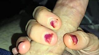 WIFE JERKS BLOWS AND FUCKS TO CUM COVERED ASSHOLE