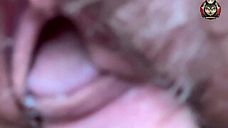 Hairy pussy gets fucked in ultra closeup view with monster cock.