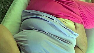 Teasing fat bbw mature wife with big boobs and juicy pussy